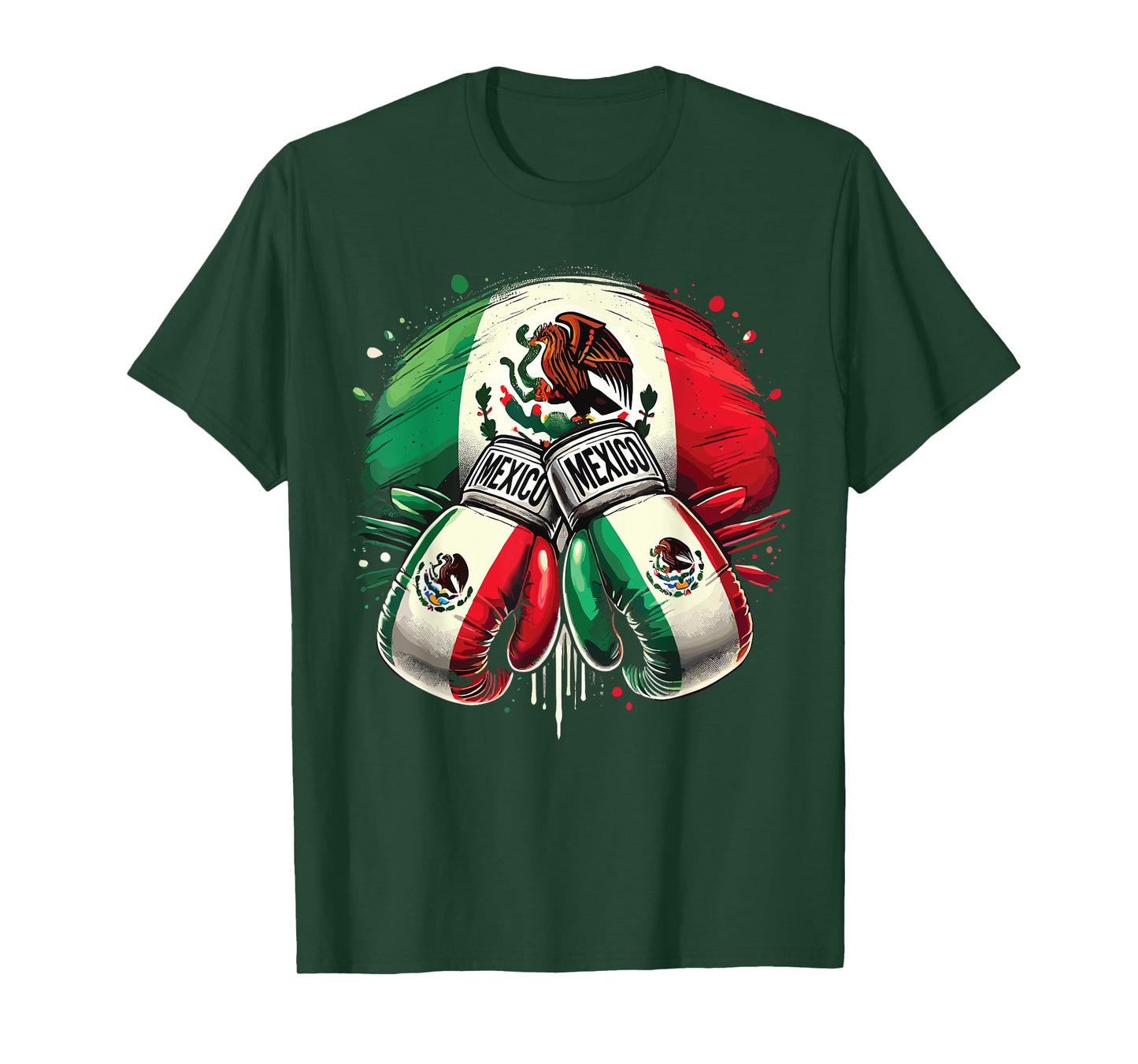 Mexican Boxing Pride Gloves Sports Design T-Shirt