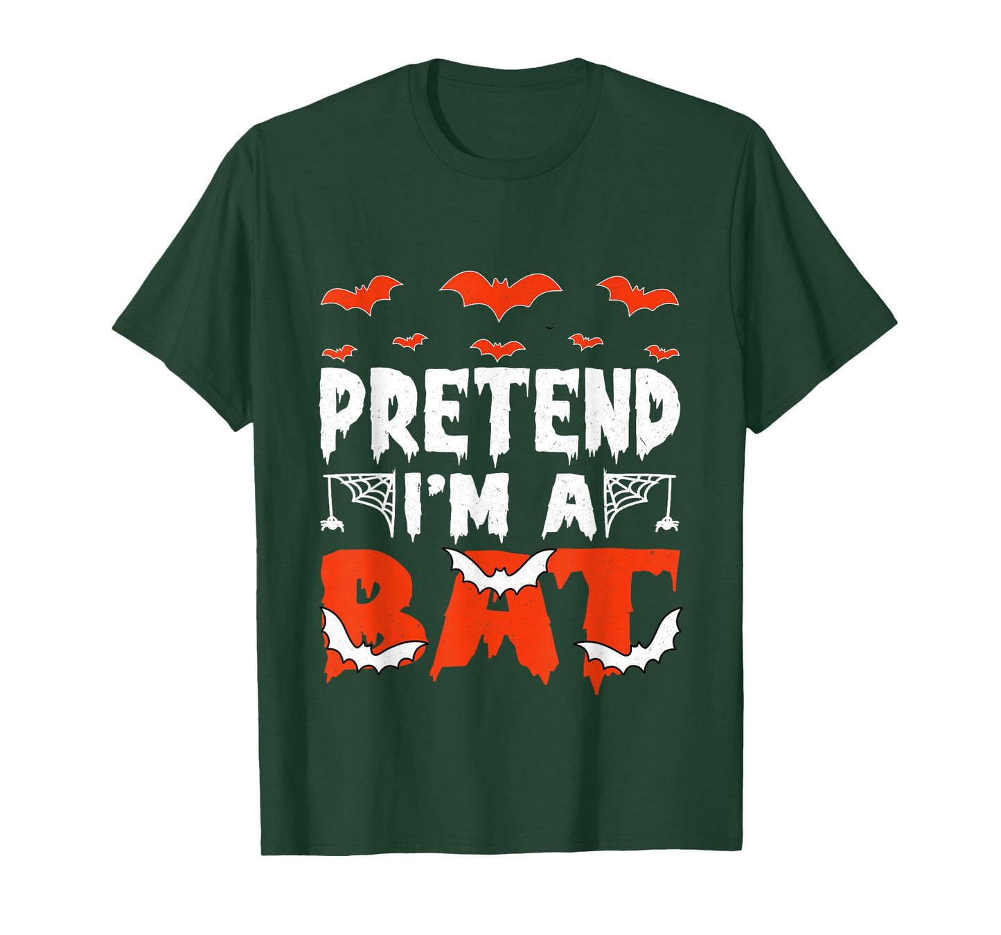 Pretend I'm a Bat Funny Skeleton Halloween Matching Couple T-Shirt