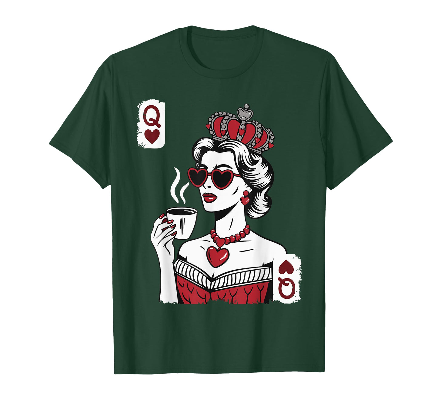 Queen of Hearts for Coffee Lovers T-Shirt