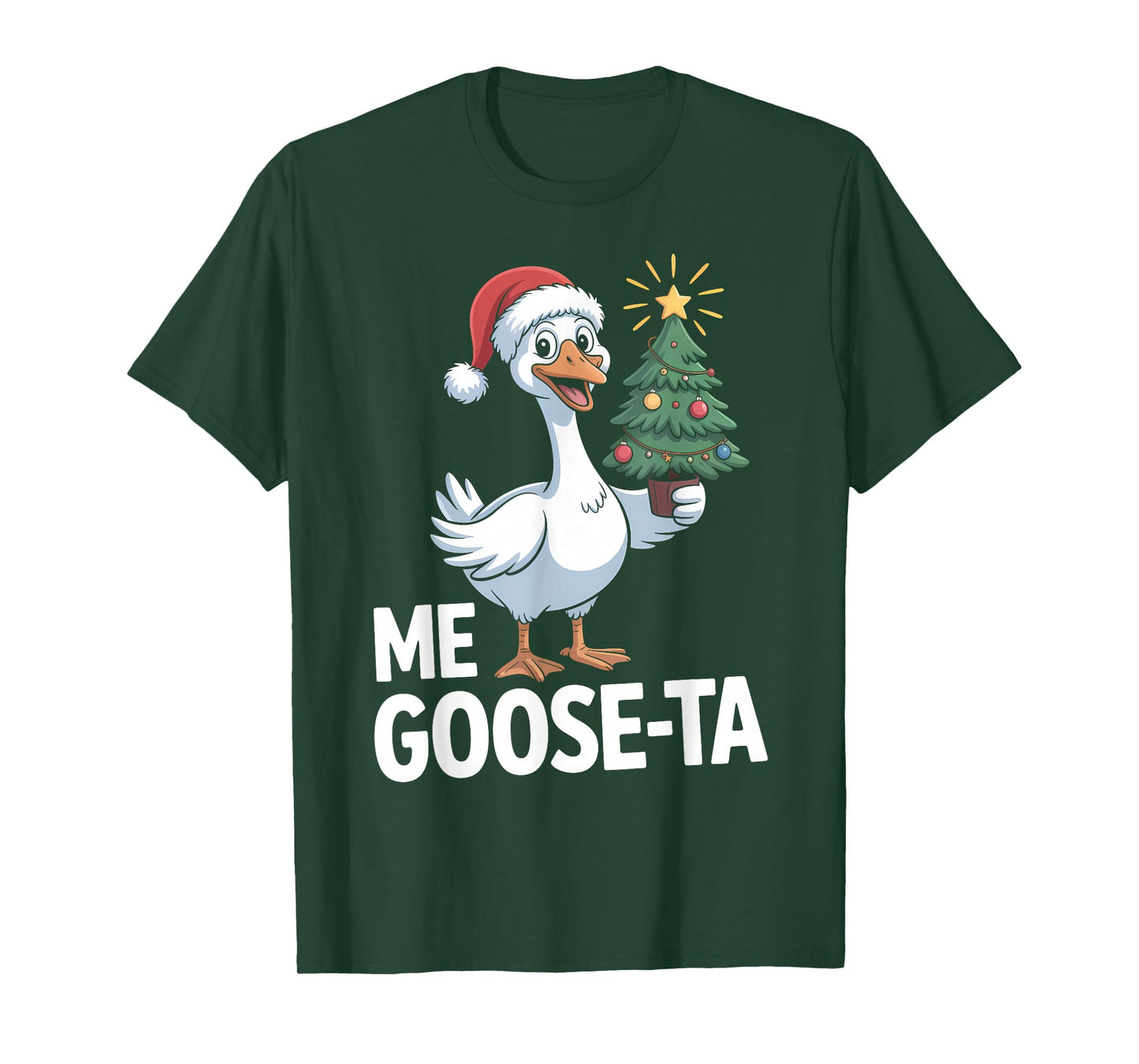 Me Goose Ta Mexican Funny Christmas Spanish Goose Pun T-Shirt