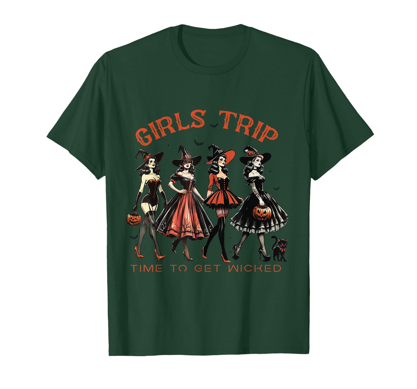 Salem Girls Trip Time to Get Wicked Vintage Halloween T-Shirt