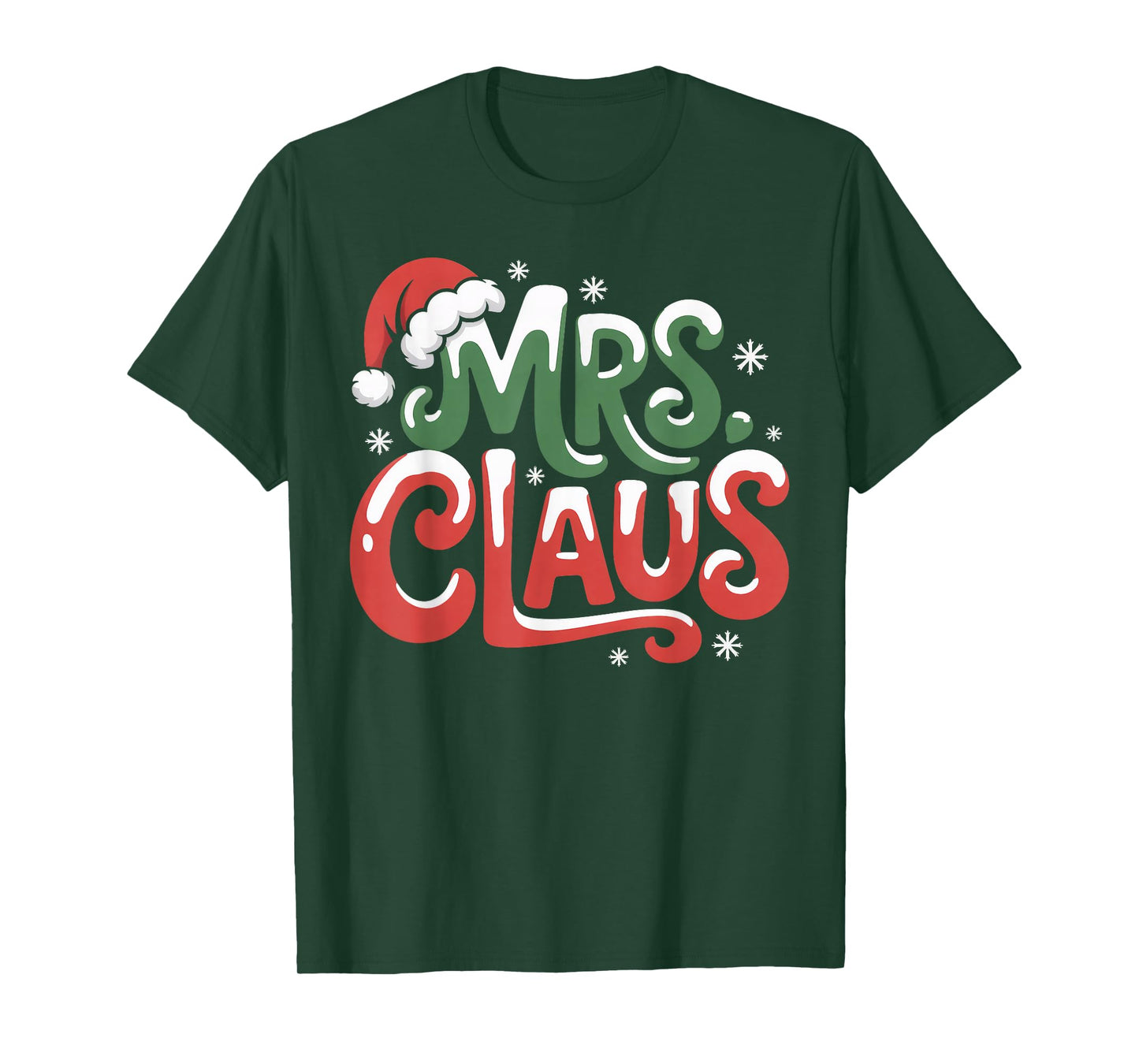 Mrs.Claus - Santa Claus and Reindeer Matching Christmas Set T-Shirt