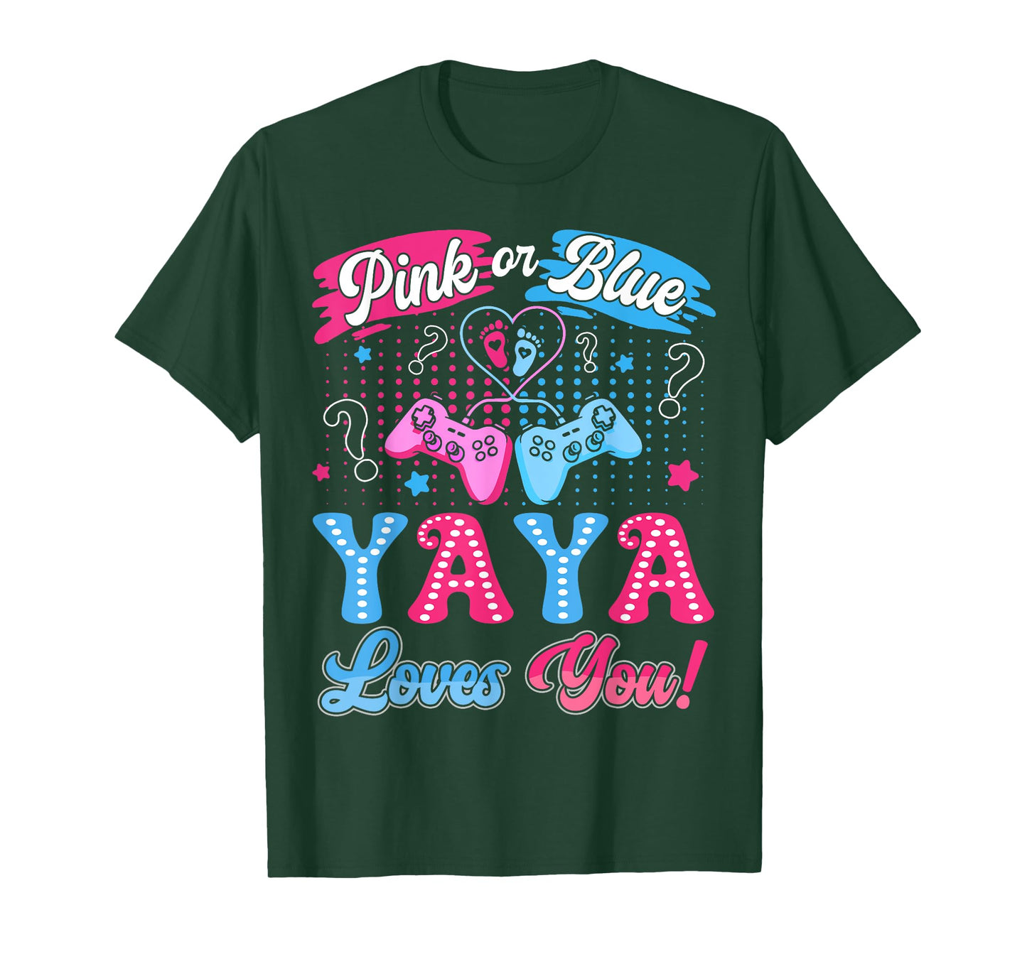 Pink or Blue Yaya Love You Video Game Gender Reveal T-Shirt
