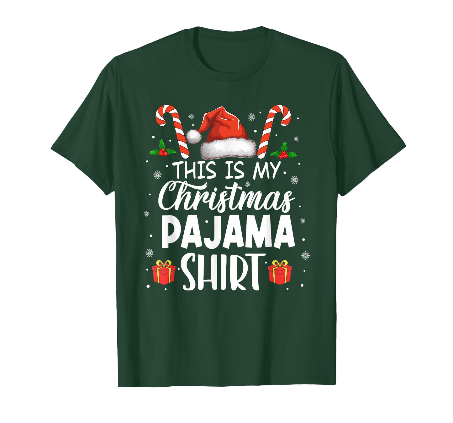 This is My Christmas Pajama Shirt Xmas Lights Holiday Family T-Shirt