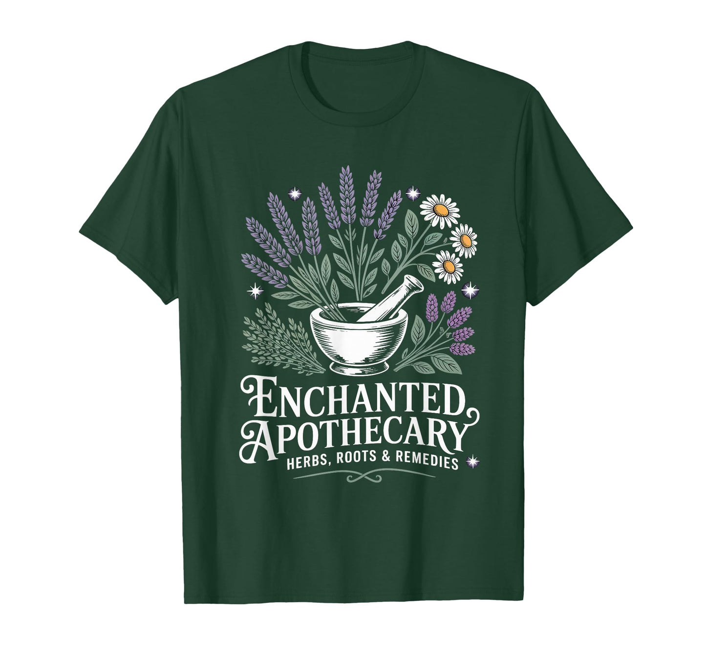 Enchanted Apothecary Herbs Roots Remedies Witchy T-Shirt