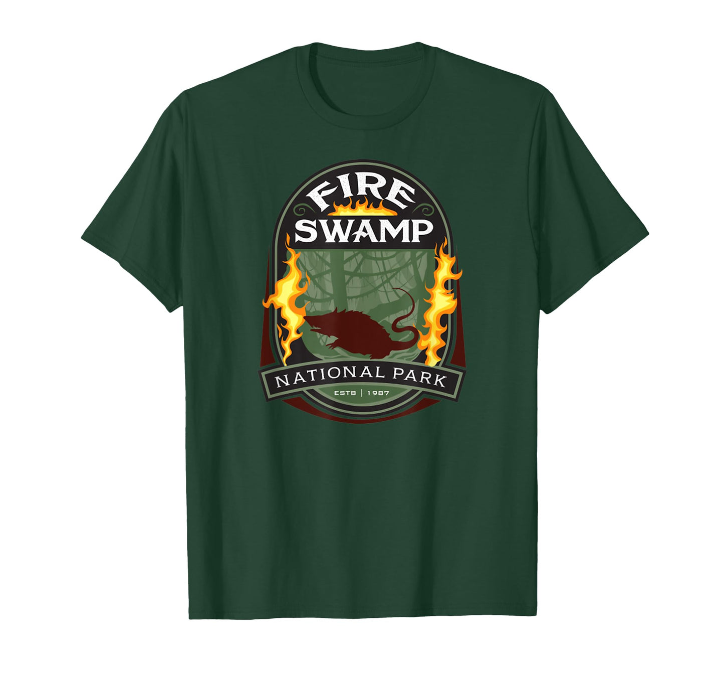 Vintage Fire Swamp National Park Camping Hiking Mountain T-Shirt