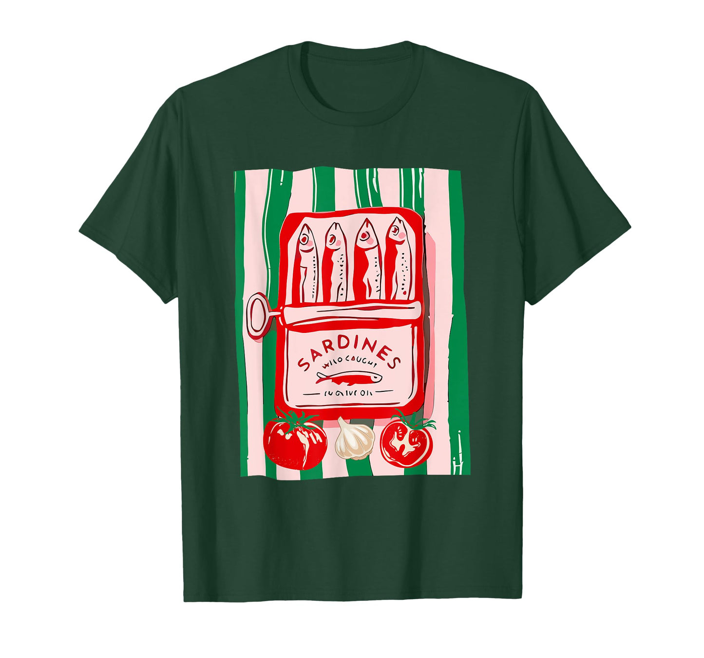 Sardines Portugal Tinned Fish Retro Sardines Men Women T-Shirt