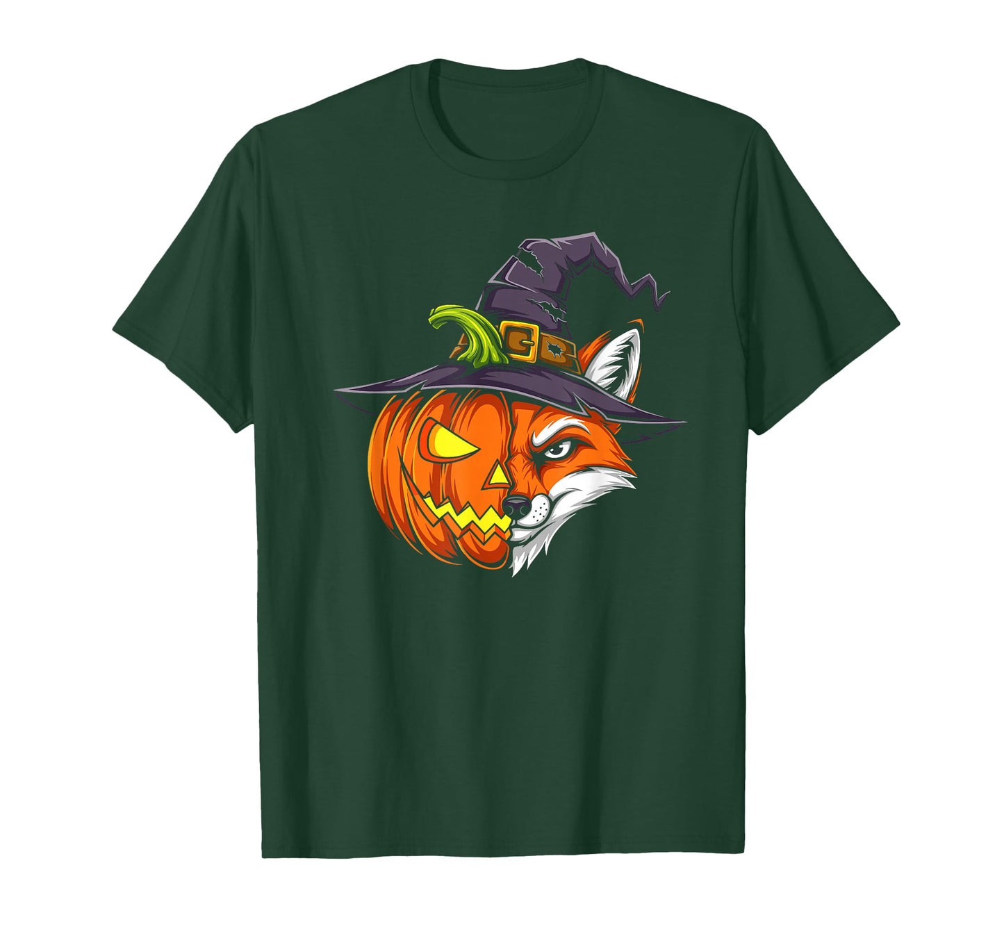 Fox Pumpkin Jack O Lantern Halloween Kids Mens Womens T-Shirt