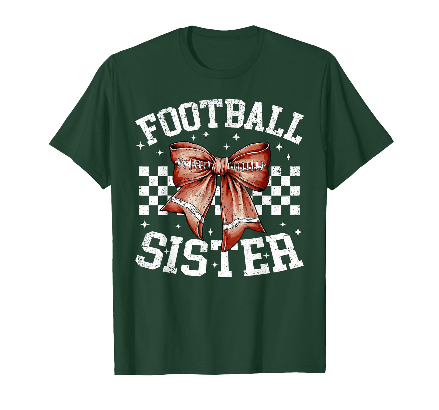 Coquette Bow American Football Sister Thanksgiving Autumn T-Shirt