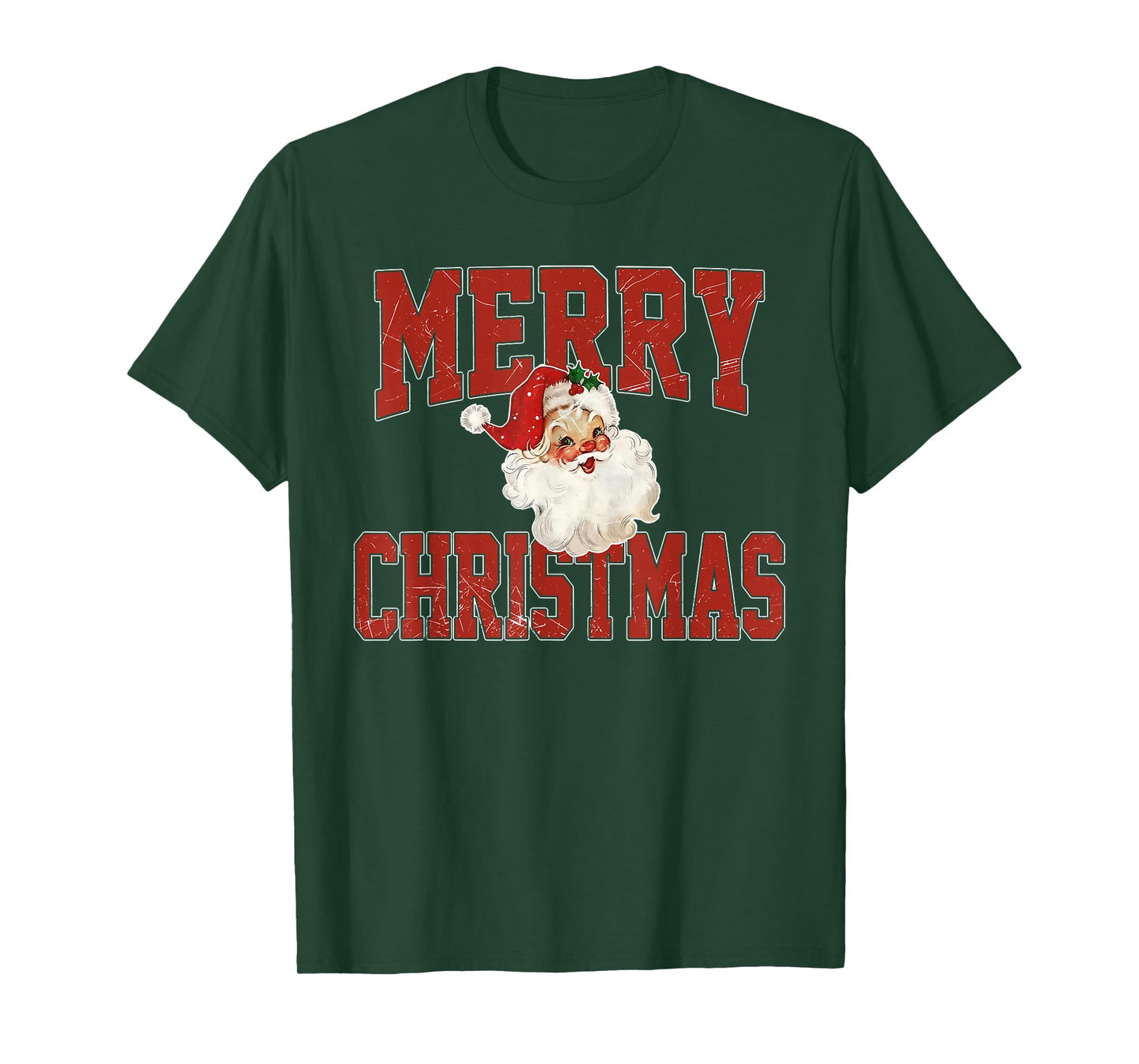 Santa Claus Merry Christmas Xmas Pajamas Holiday Vintage T-Shirt