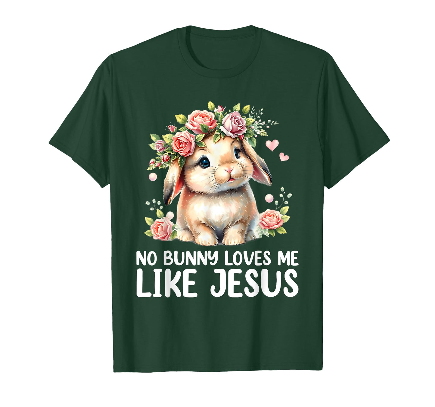 Easter No Bunny Loves Me Like Jesus Christian Kids Women T-Shirt