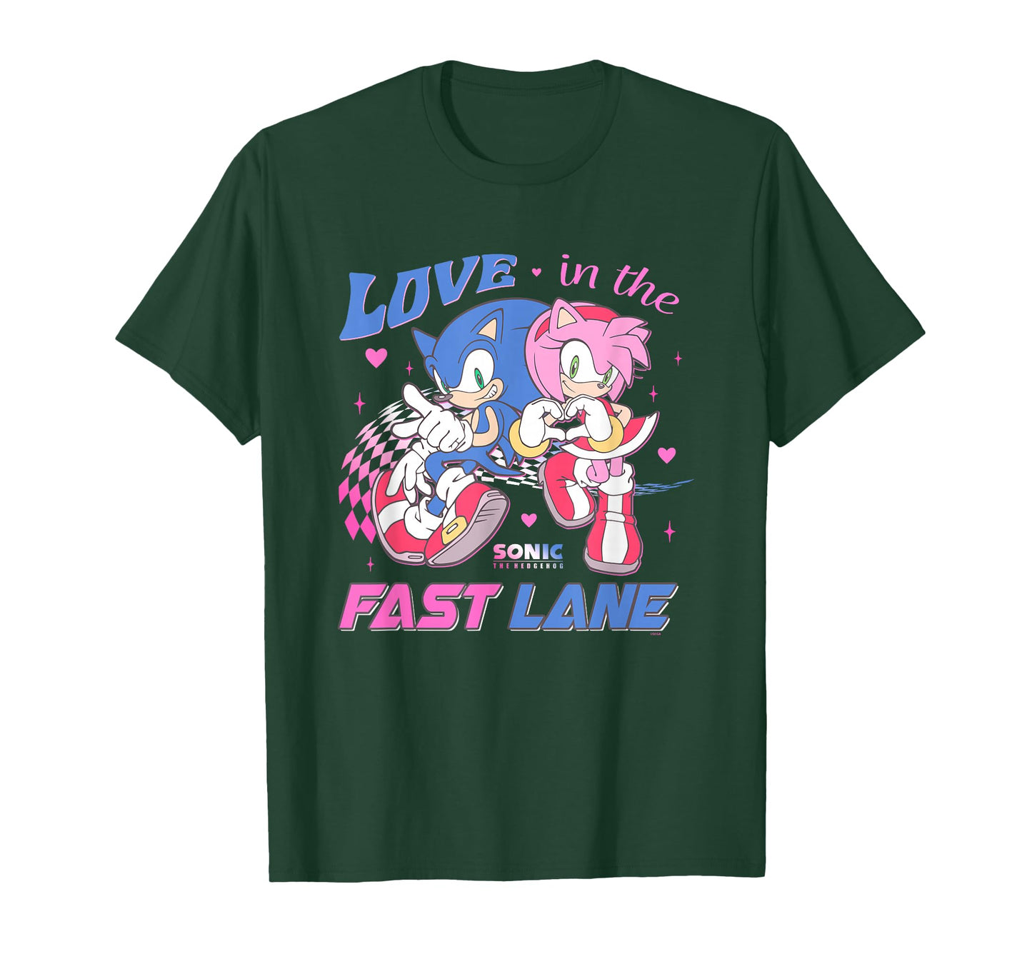 Sonic The Hedgehog Valentine's Day Love In The Fast Lane T-Shirt