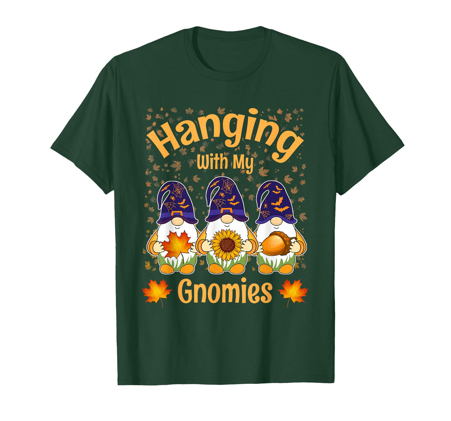 Hanging with My Gnomies Halloween Gnome Witch Men Women Kids T-Shirt