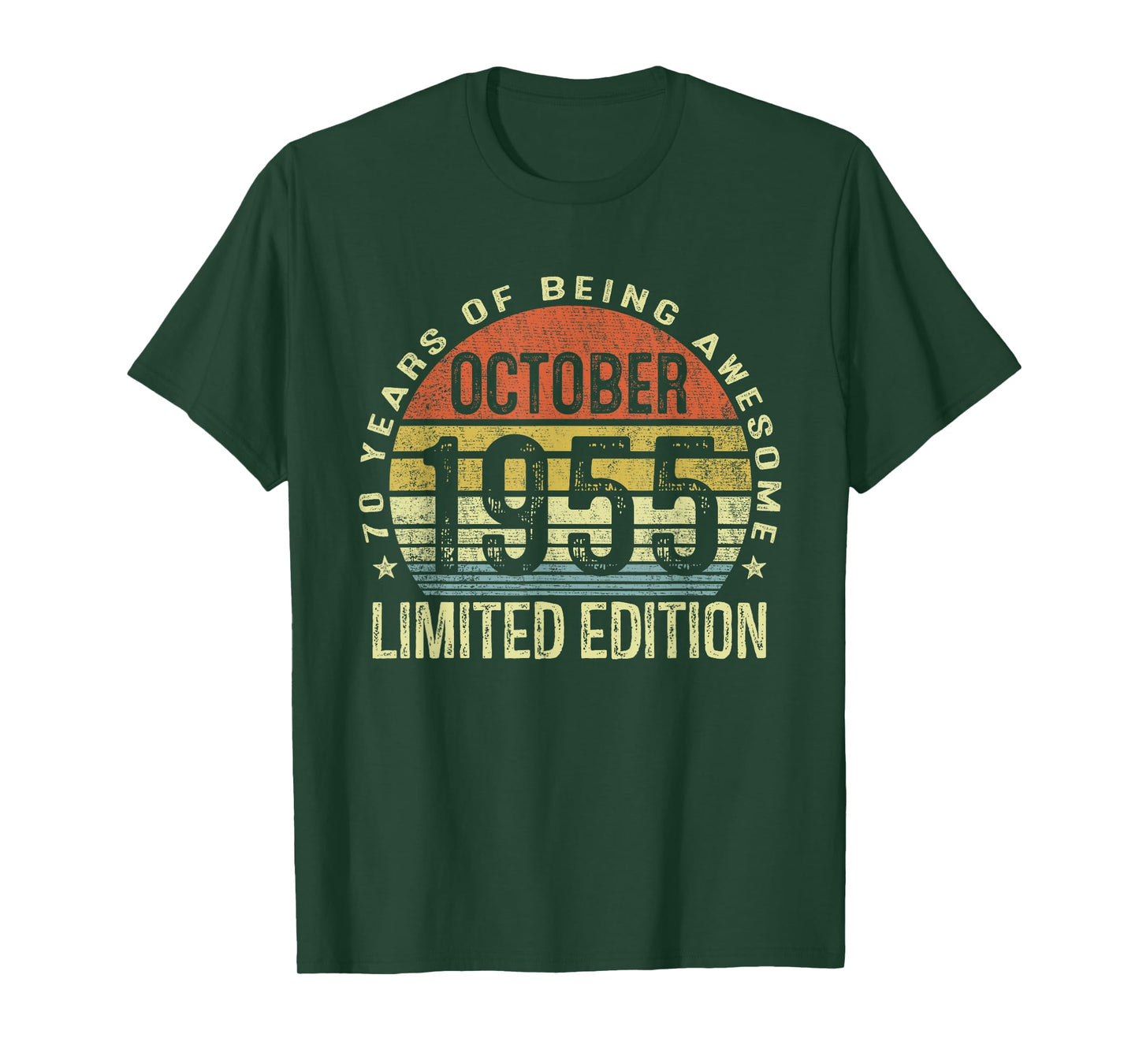 October 1955 70th Birthday Gifts for Men Women 70 Year Old T-Shirt