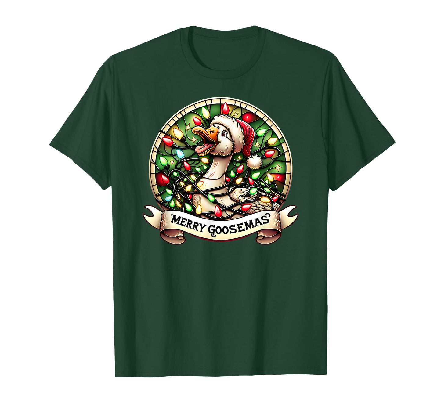 Merry Goosemas Silly Funny Goose Christmas T-Shirt