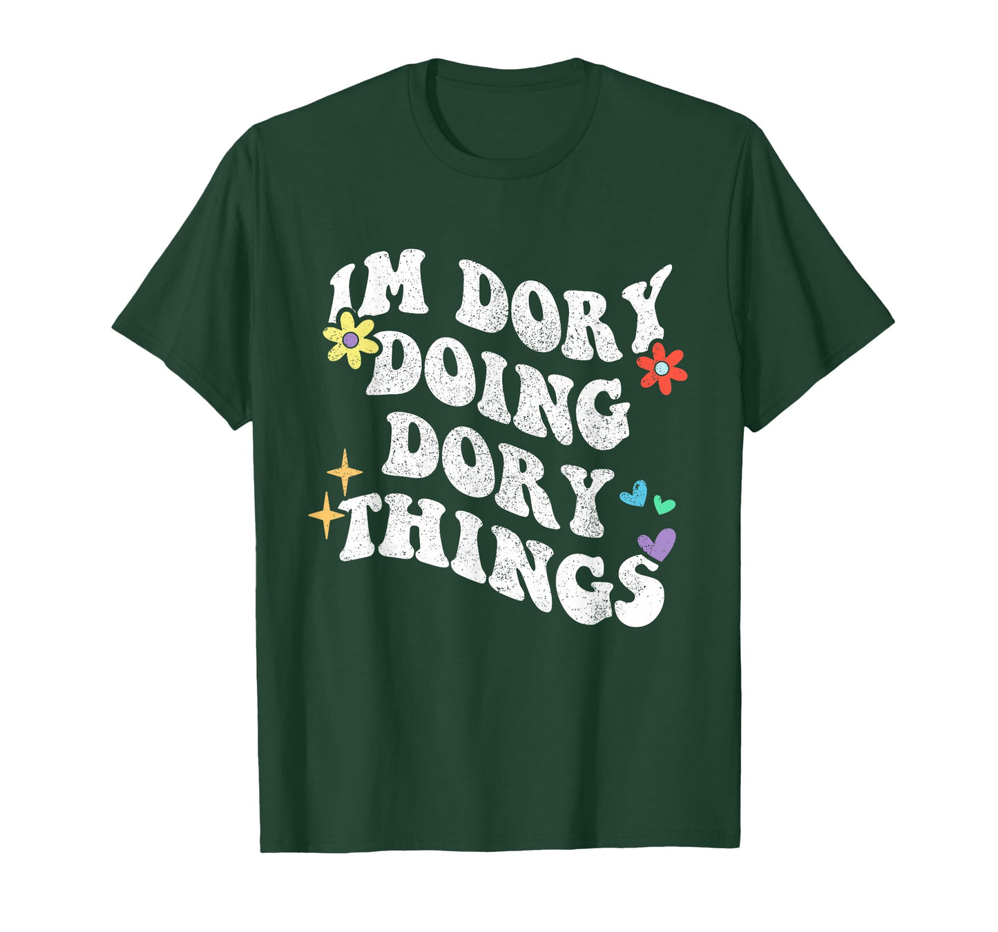 Retro Groovy Im Dory Doing Dory Things Funny Mother's Day T-Shirt
