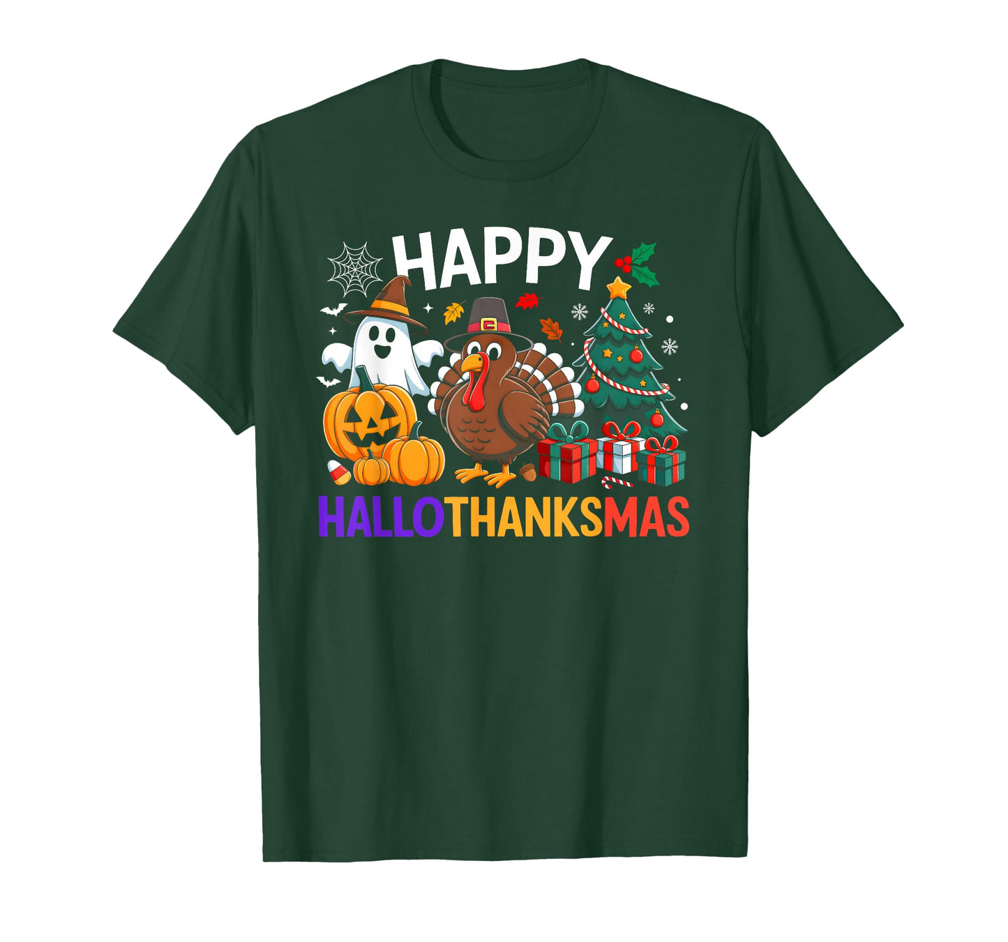 Happy Hallothanksmas Halloween Thanksmas Holiday Season T-Shirt