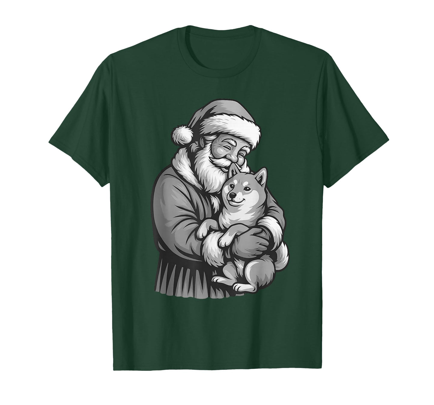 Shiba Inu Santa Claus Christmas Dog Lover T-Shirt