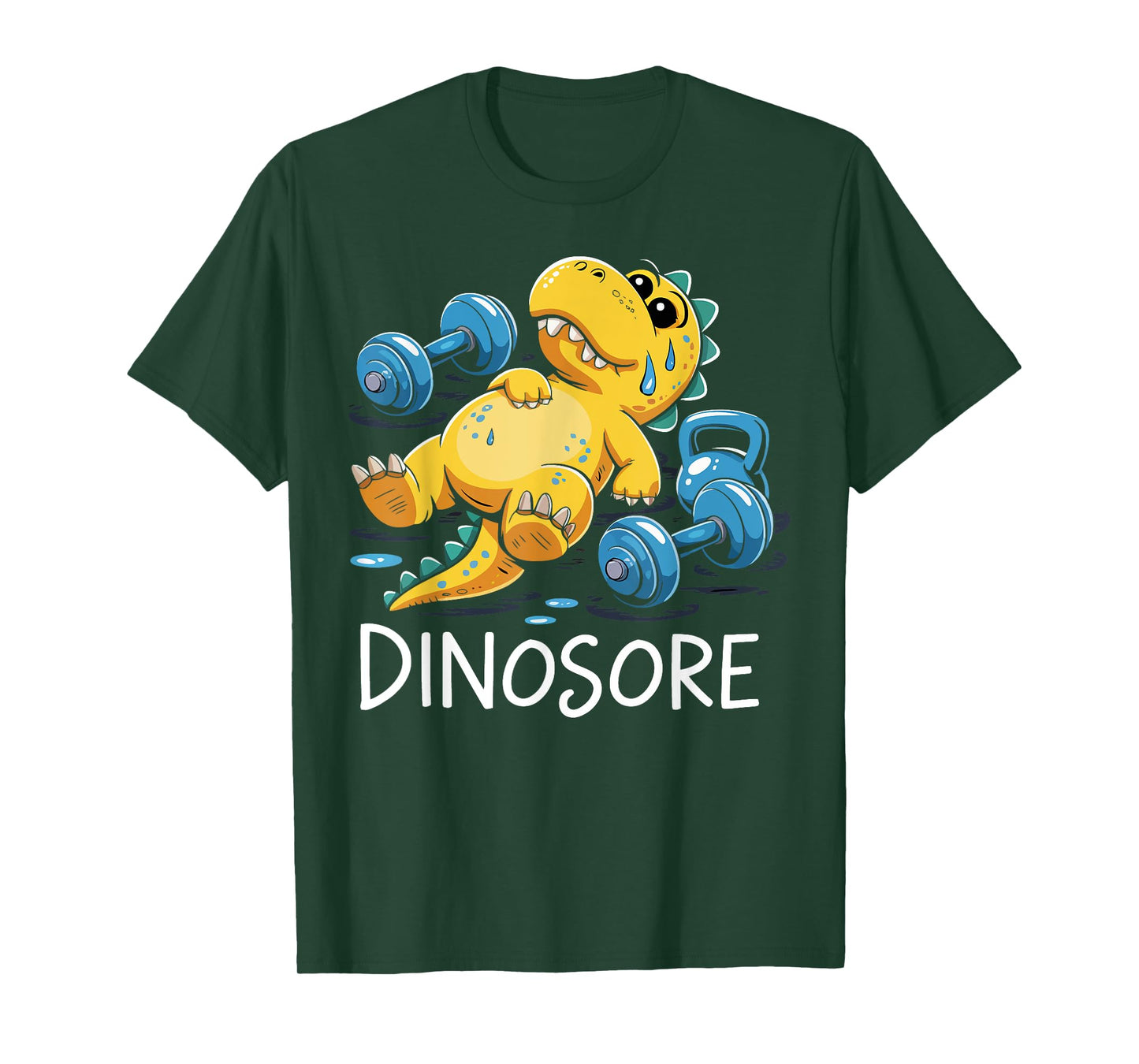 Funny Gym Workout Dinosaur Fitness Lifting for Women Men T-Shirt