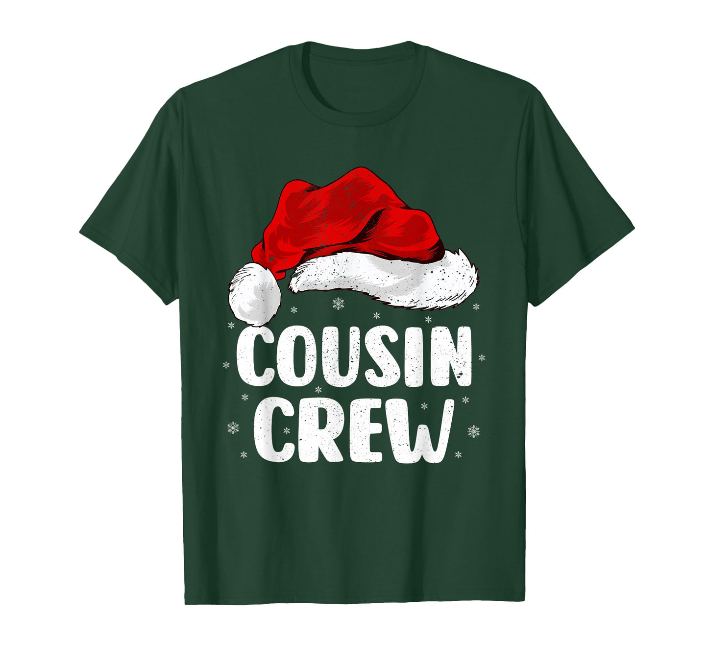 Cousin Crew Christmas Santa Hat Family Men Women Kids Xmas T-Shirt
