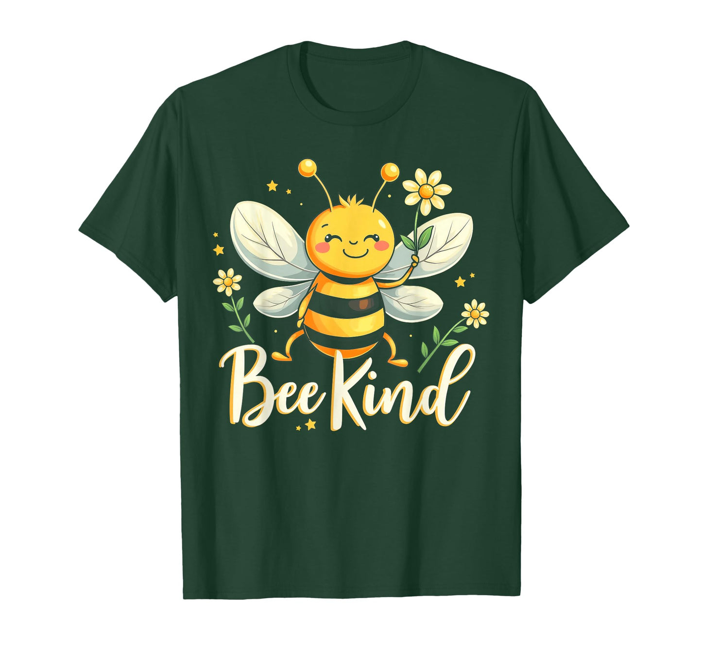 Bee Kind Cute bee with Flower Kindness T-Shirt
