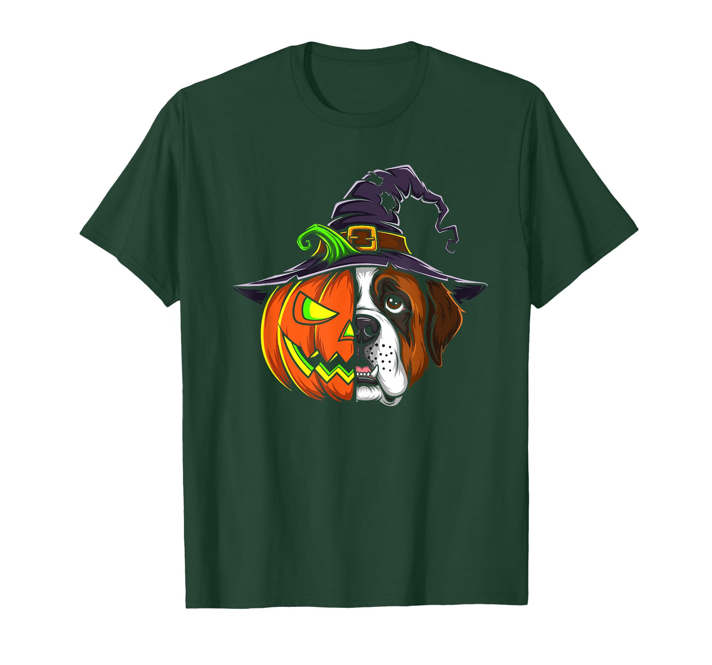 Saint Bernard Pumpkin Jack O Lantern Halloween Mens Womens T-Shirt