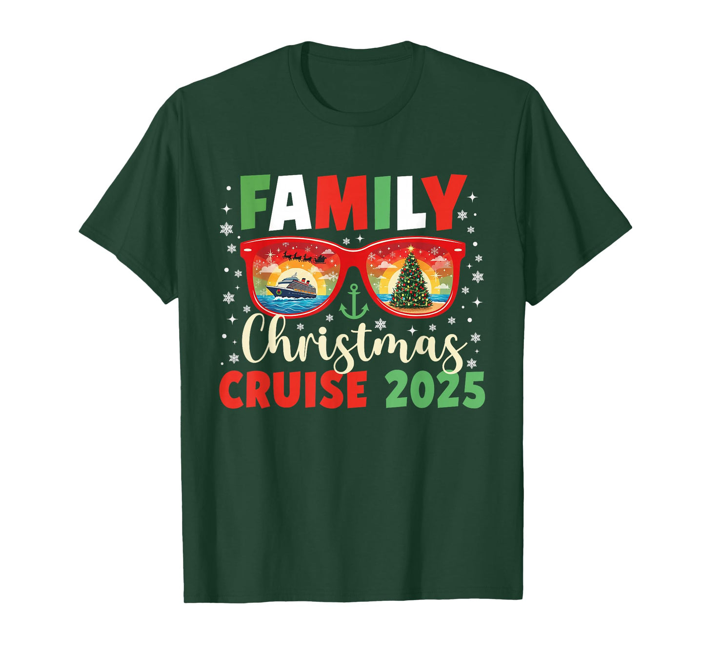 Family Christmas Cruise 2025 Family Xmas Cruise Holiday Trip T-Shirt