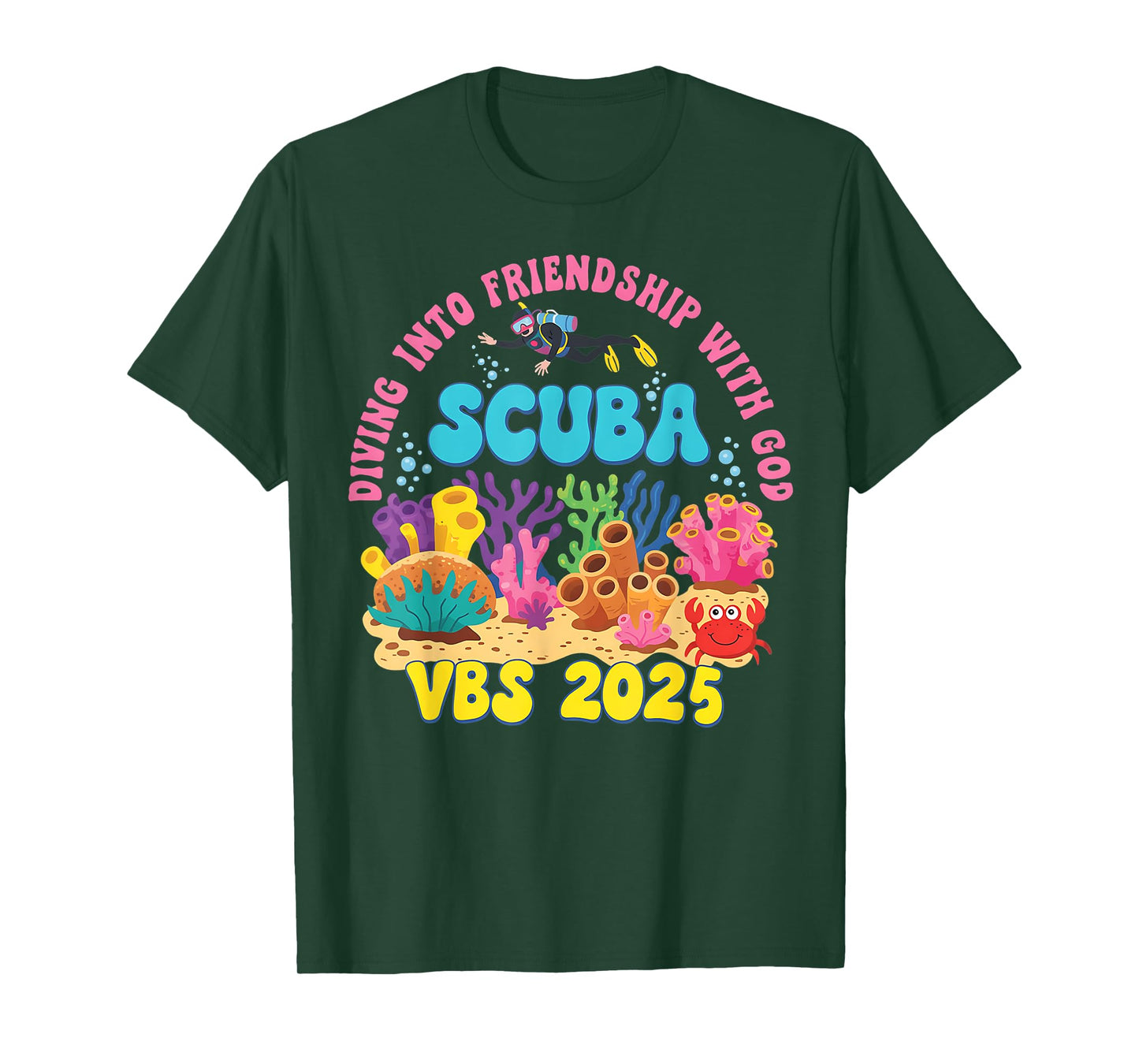 Diving Into Friendship With God Beach Scuba VBS 2025 T-Shirt