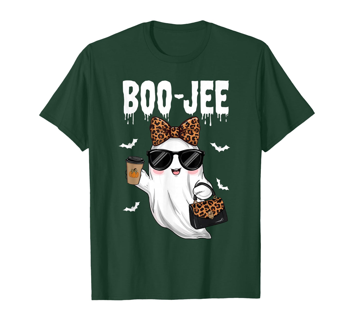 Boo JEE Boujee Pink Ghost Halloween October Vibes T-Shirt