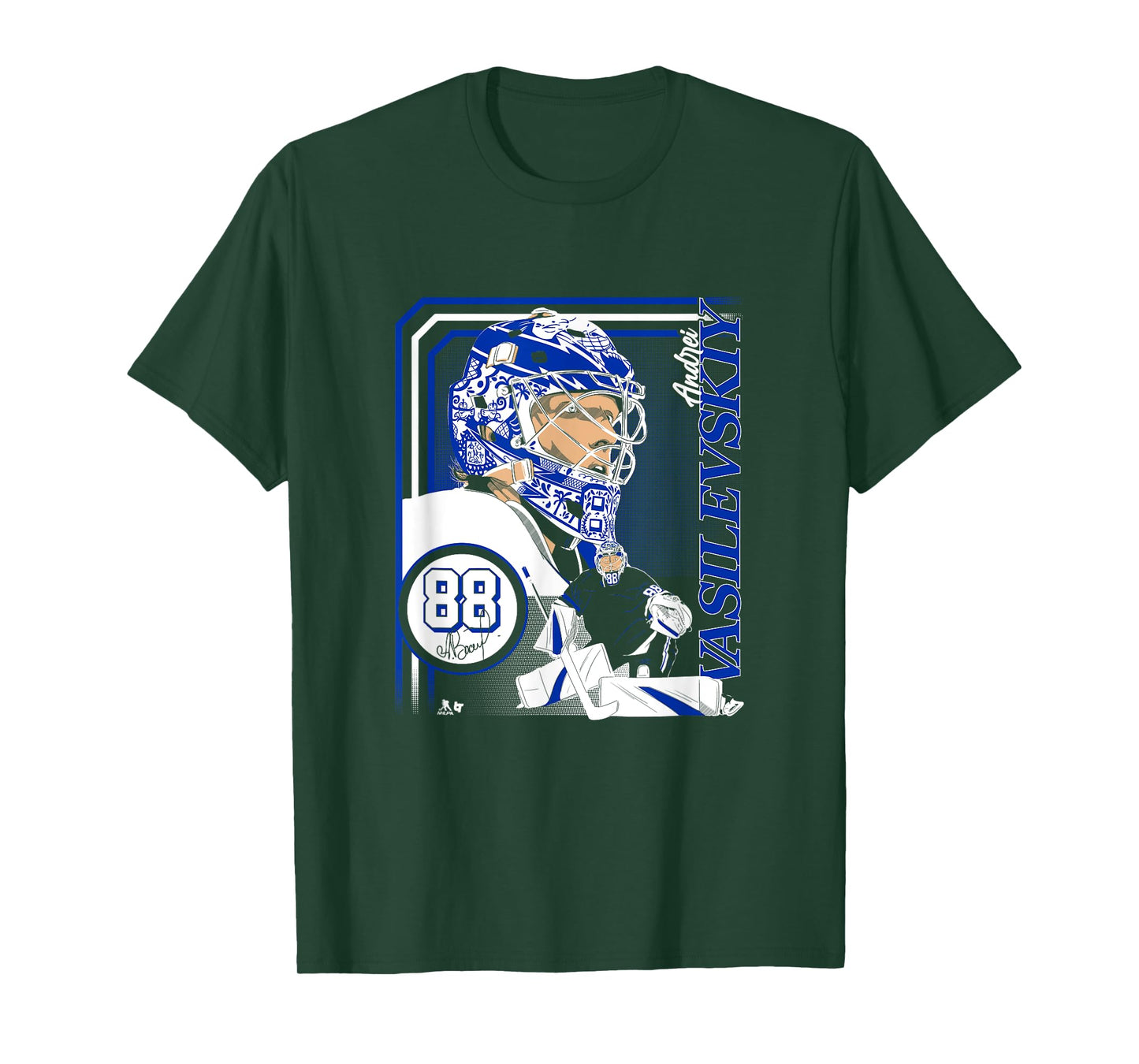 Andrei Vasilevskiy: Collage Frame - Tampa Bay Hockey T-Shirt