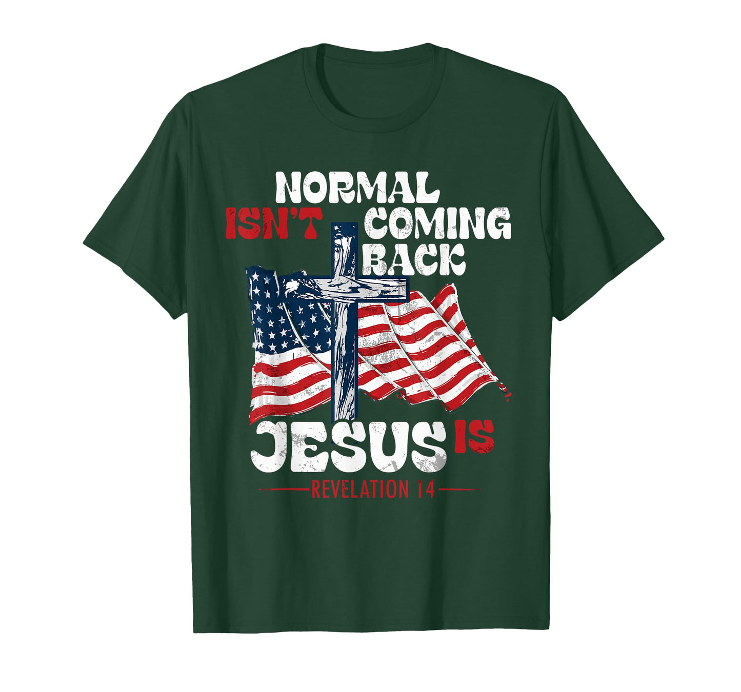 Modern Tees Plus Normal Is not Coming Back Jesus Is Jesus Is Coming Back T-Shirt, Small