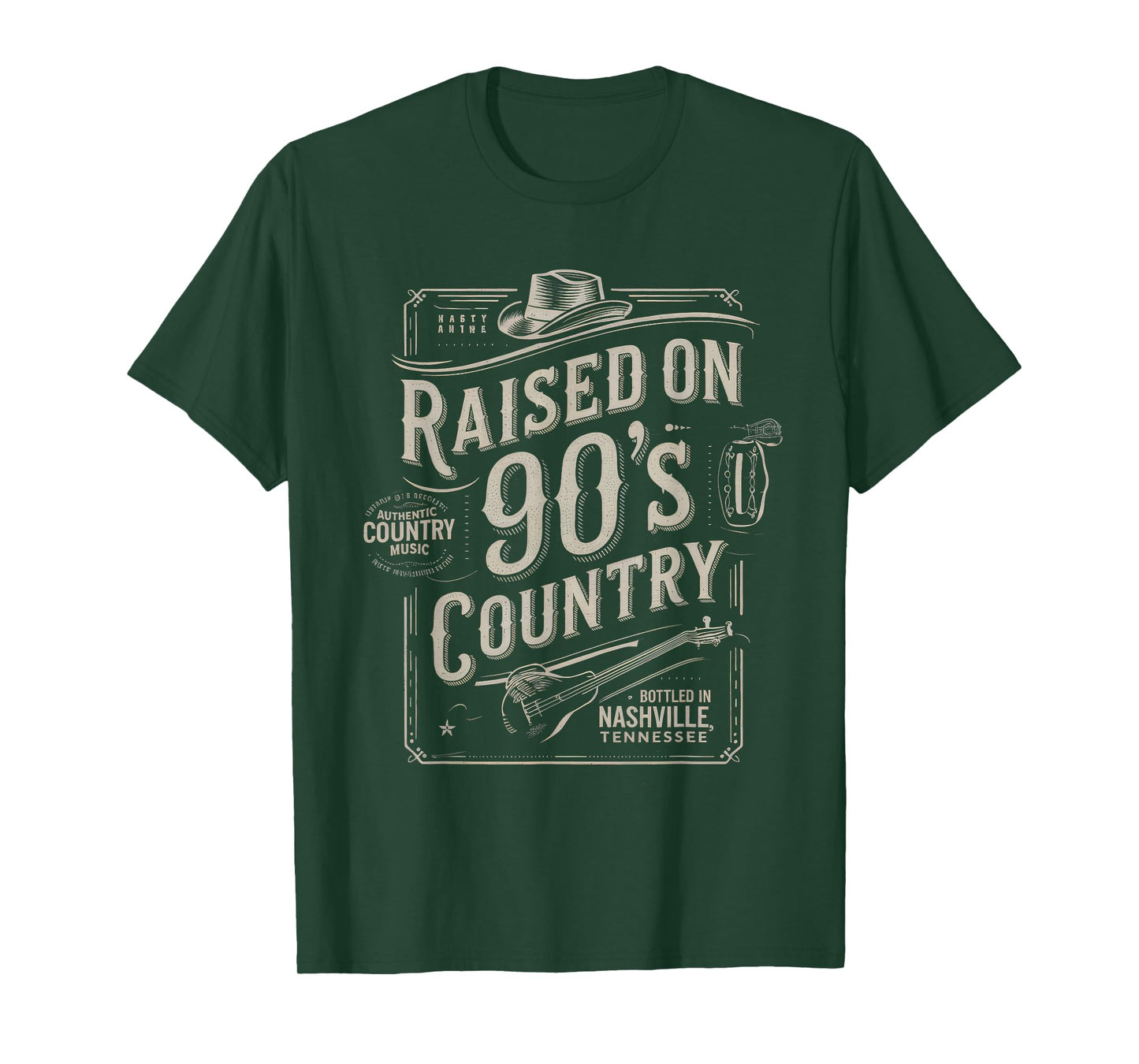 Raised on 90s Country Shirt Womens Music Cowgirl Cowboy T-Shirt