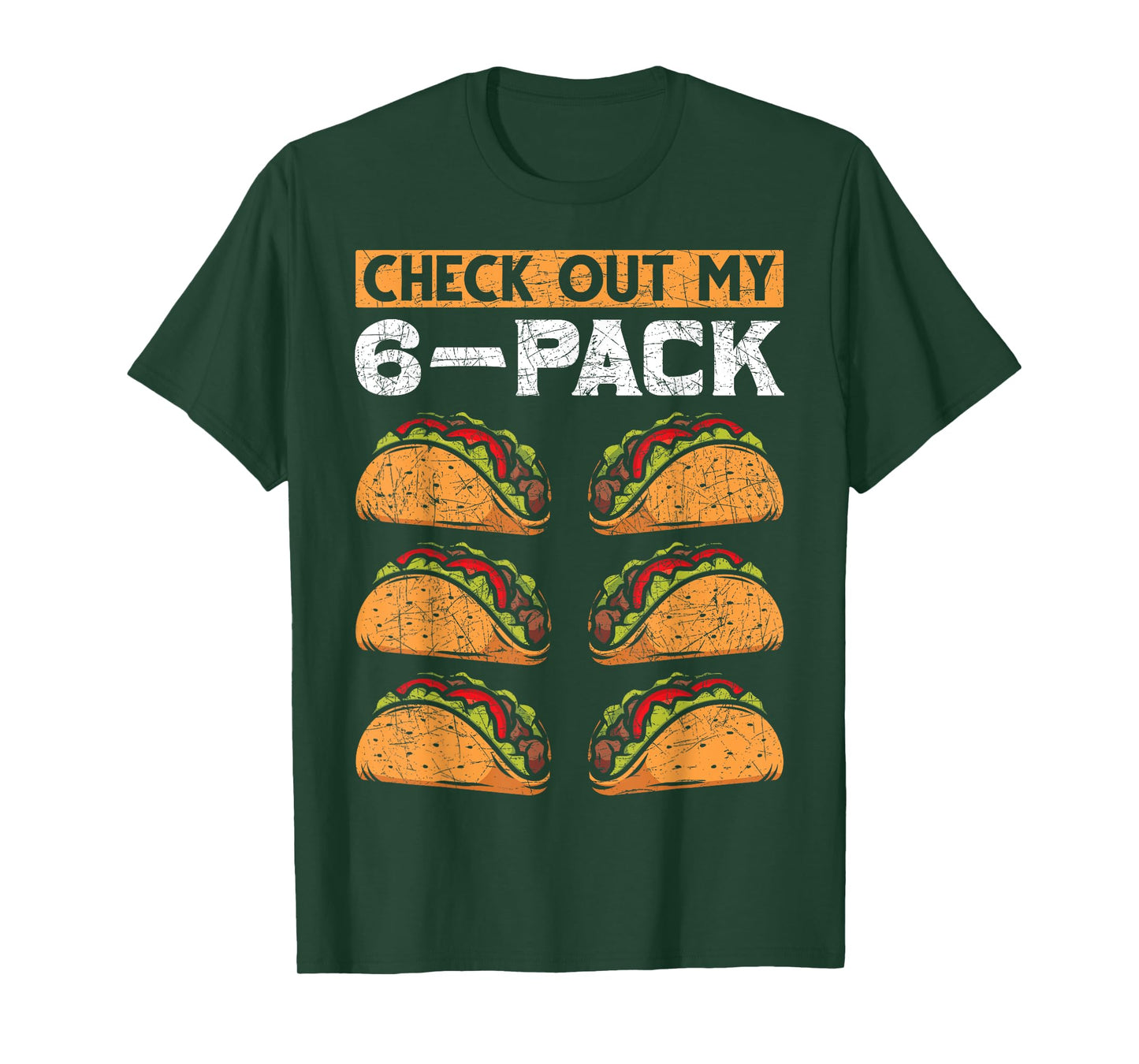 Abs Gym Workout Check Out My 6 Pack Funny Foodie Taco T-Shirt