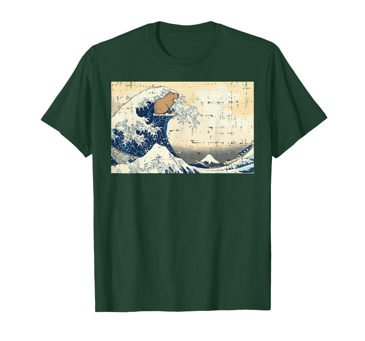 Capybara Great Wave Kanagawa Vintage Japanese Men Women Kids T-Shirt
