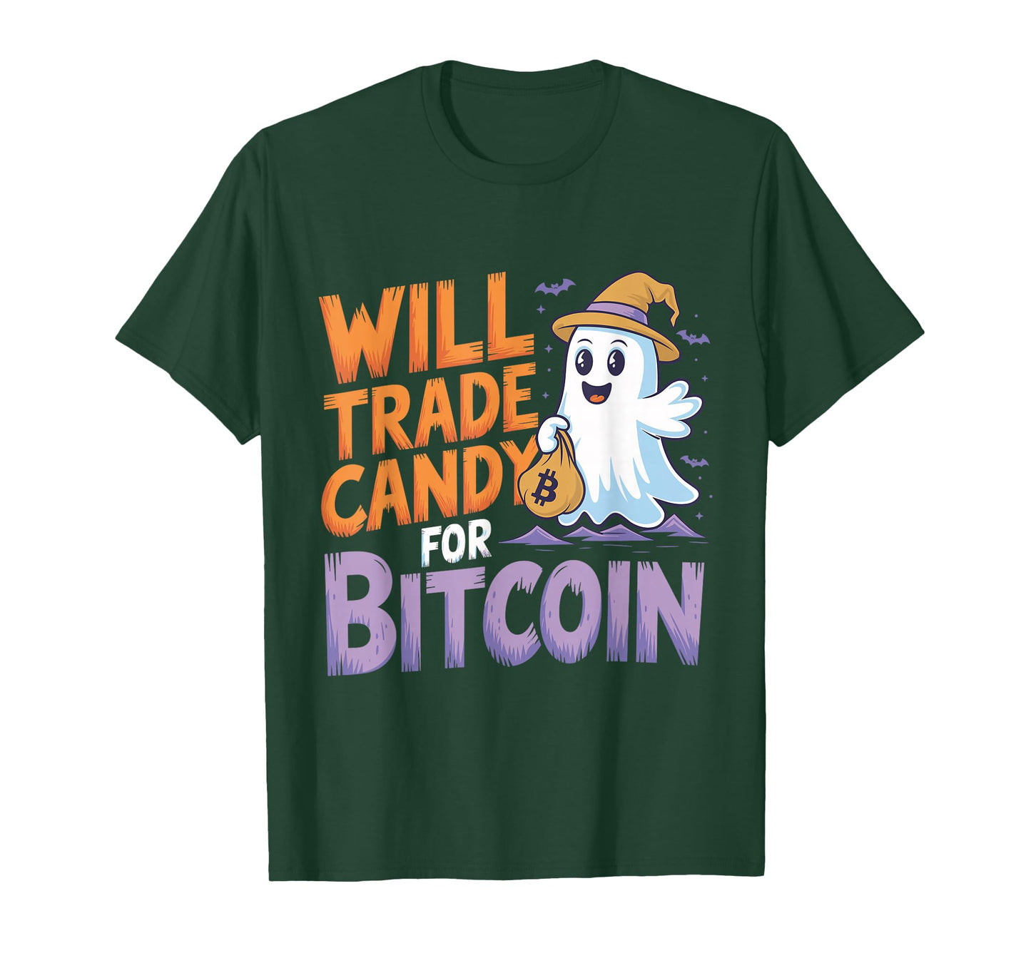 Will Trade Candy for Bitcoin - Funny Halloween Crypto T-Shirt