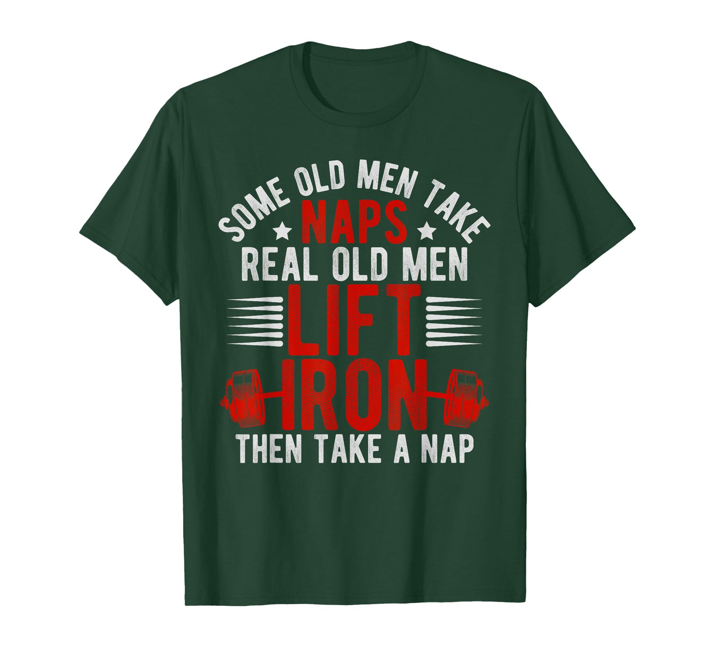 Old Men Gag Workout Gym Fitness Exercise Weightlifting Dad T-Shirt