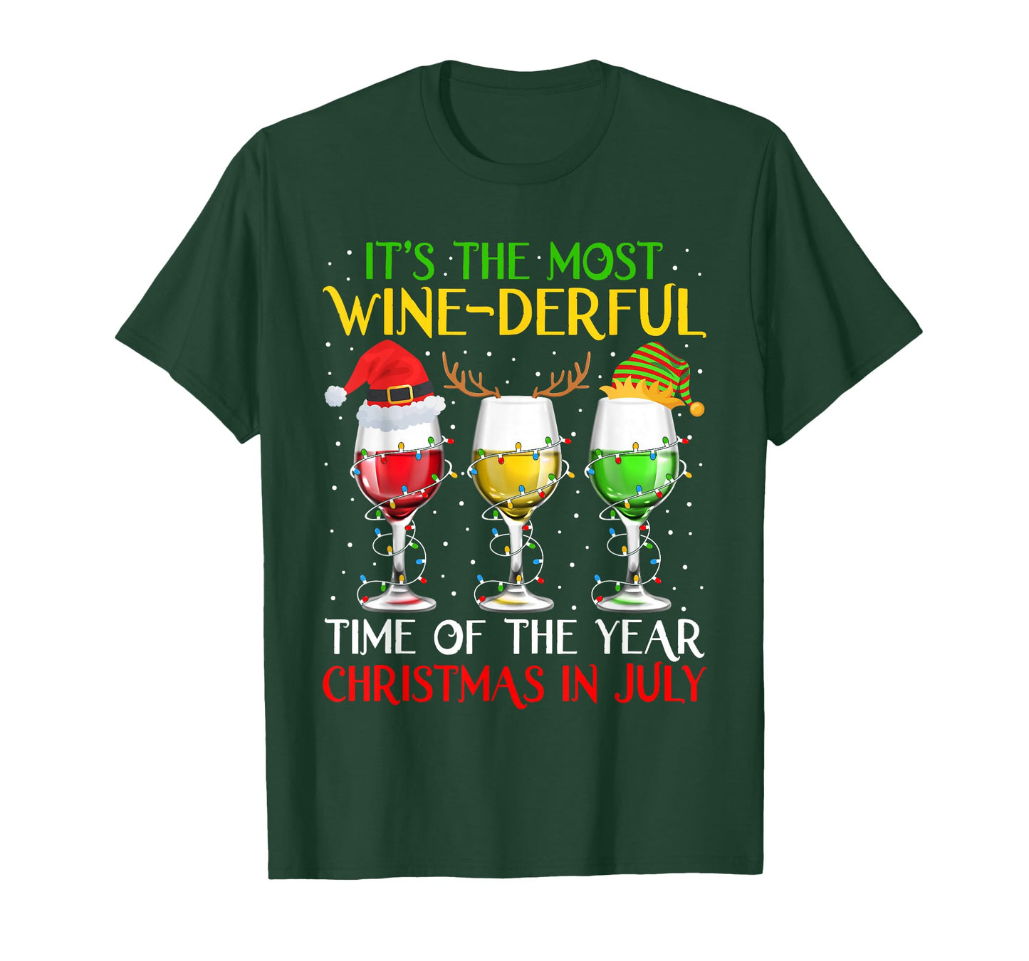 It's The Most Wine Derful Time Christmas in July Wonderful T-Shirt