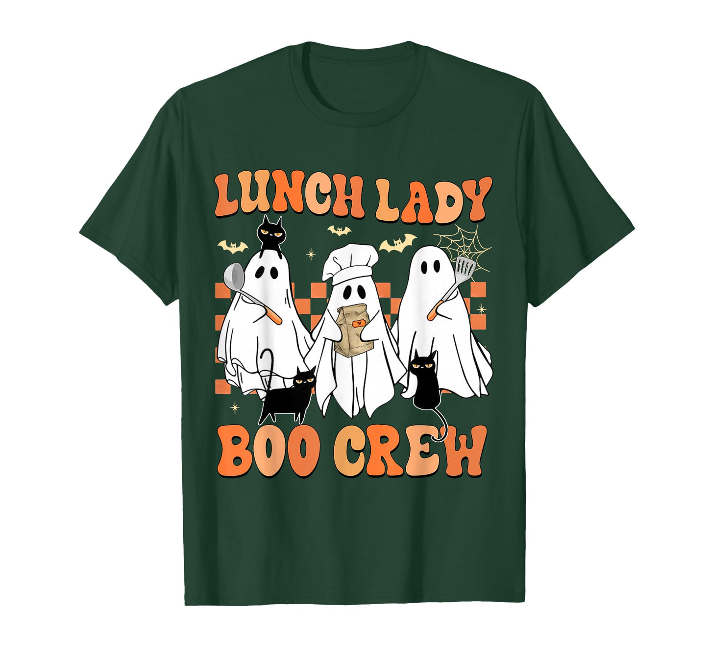 Lunch Lady Boo Crew Ghost Chef Funny Cafeteria Worker Staff T-Shirt