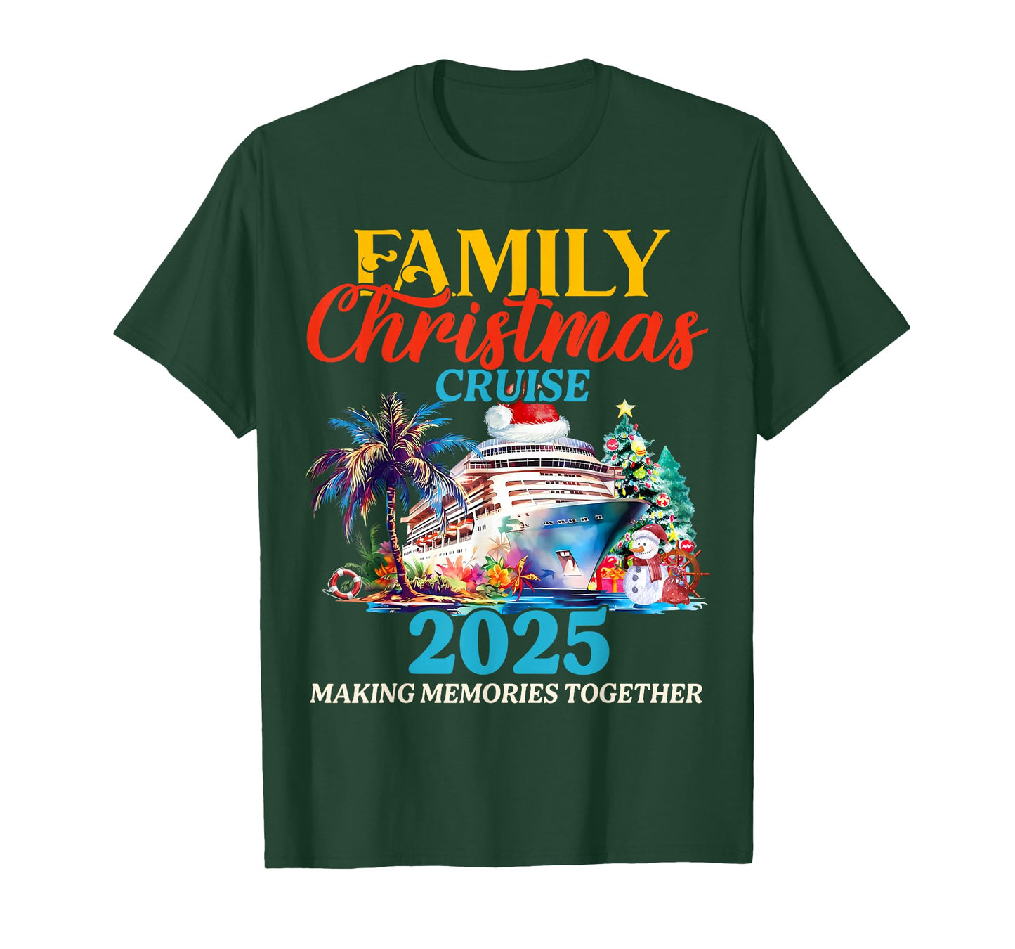 Family Christmas Cruise 2025 Matching Family Cruise Holiday T-Shirt