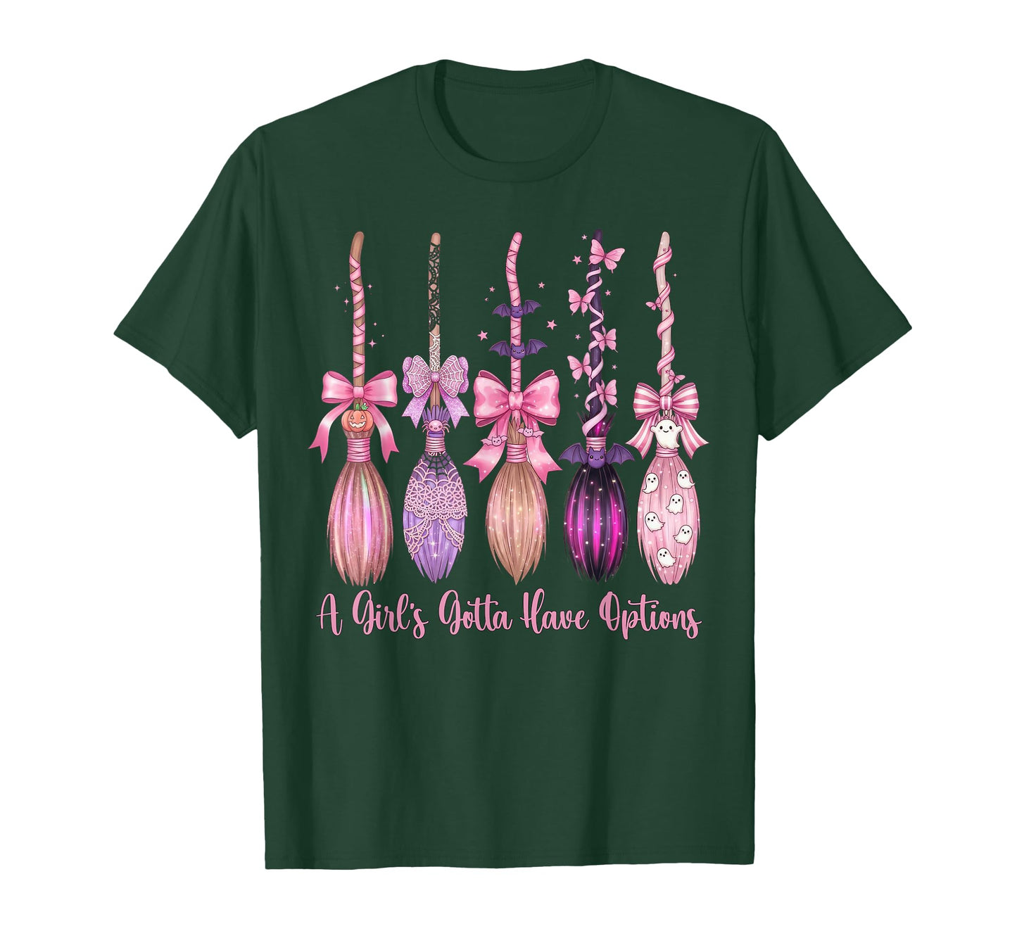 A Girl's Gotta Have Options Funny Broom Witches Halloween T-Shirt