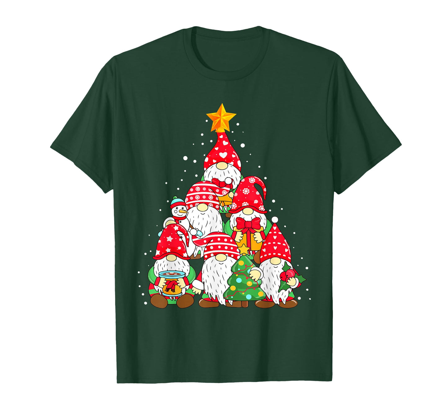 Christmas Gnome Shirt for Family Pajamas Gnome Xmas Tree T-Shirt
