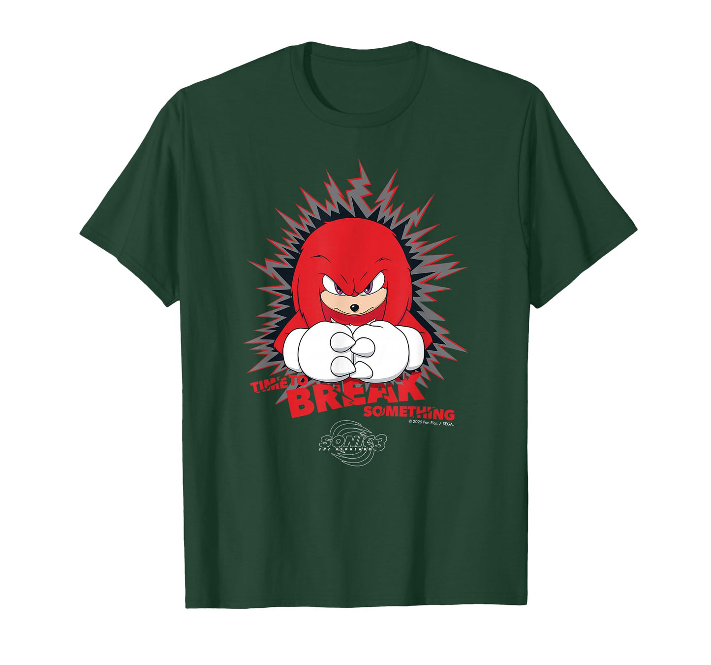 Sonic the Hedgehog 3 - Knuckles "Time to Break Something" T-Shirt
