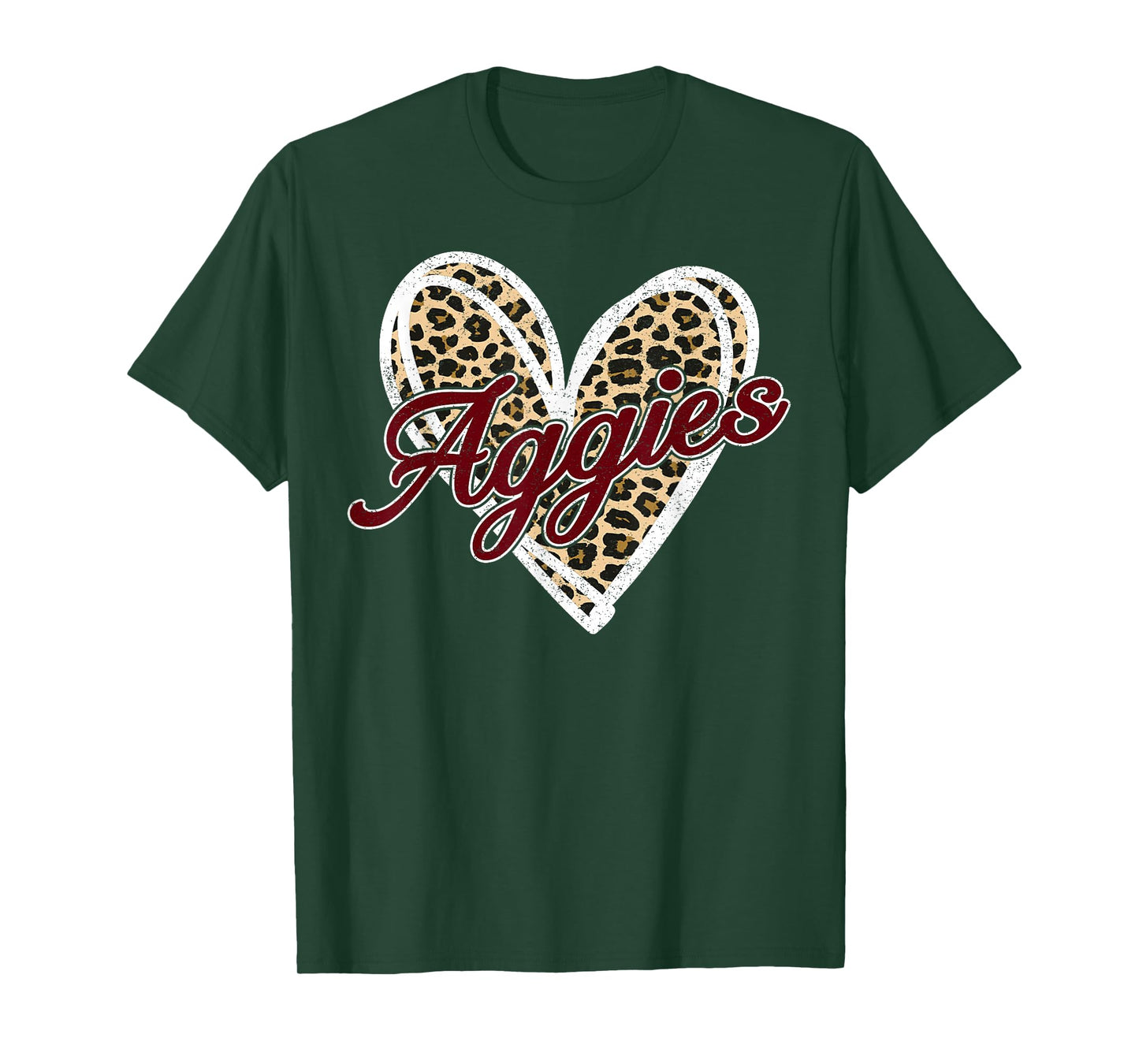 Retro Personalized Aggies-Heart Men Women Kid T-Shirt