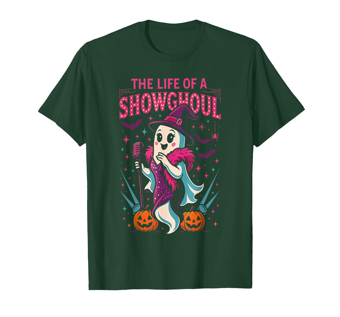 The Life of A Showghoul Witch Ghost Spooky Pumpkin Halloween T-Shirt