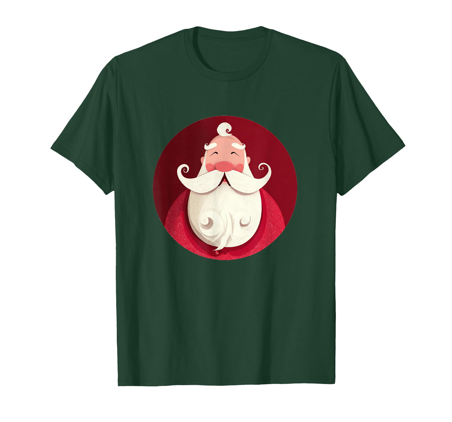 Funny Xmas Costume with This Mustache Santa Look T-Shirt