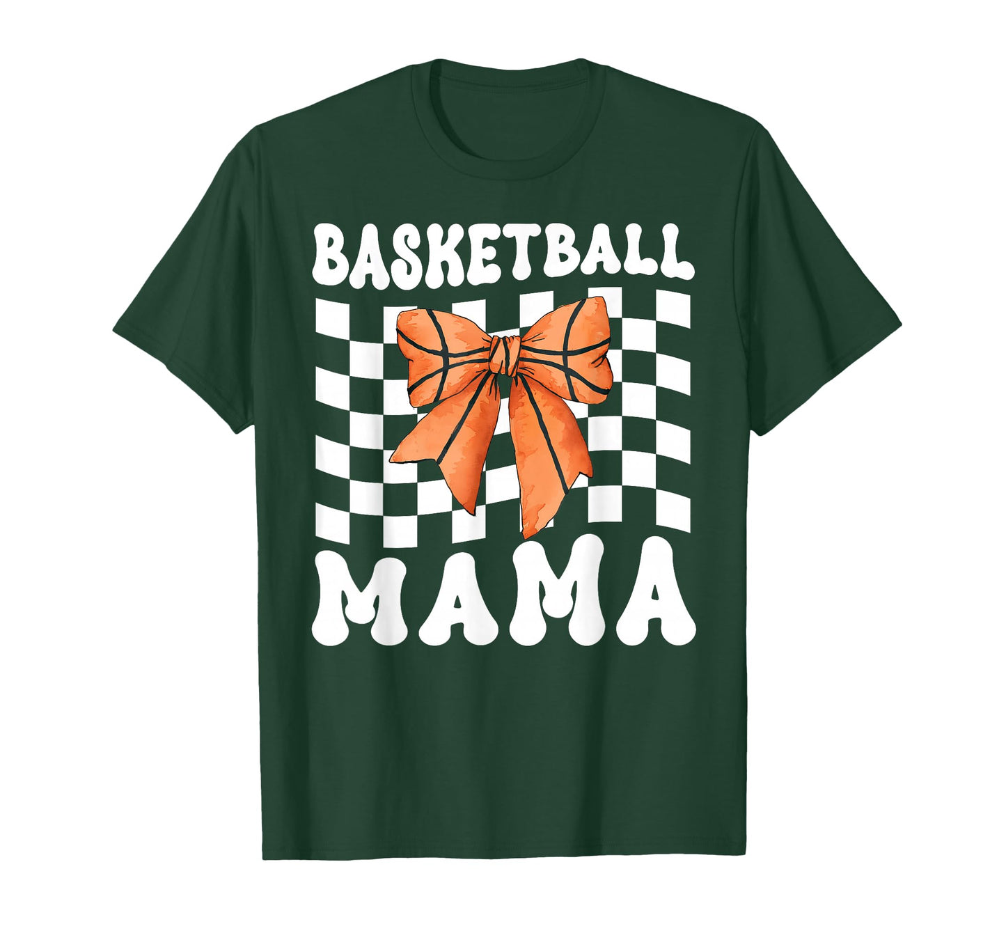 Basketball Mama Coquette Bow Game Day Funny Sports Lover Mom T-Shirt