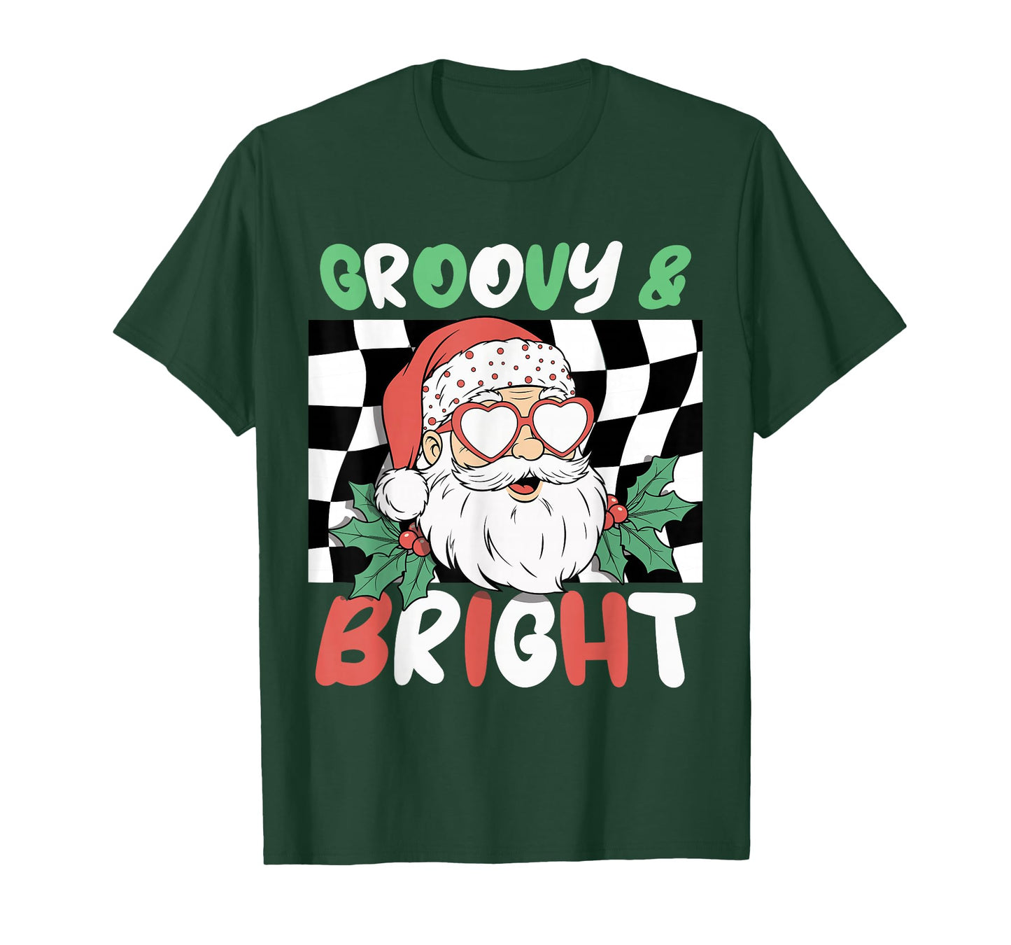 Groovy and Bright Christmas 80s Retro Ugly Christmas T-Shirt