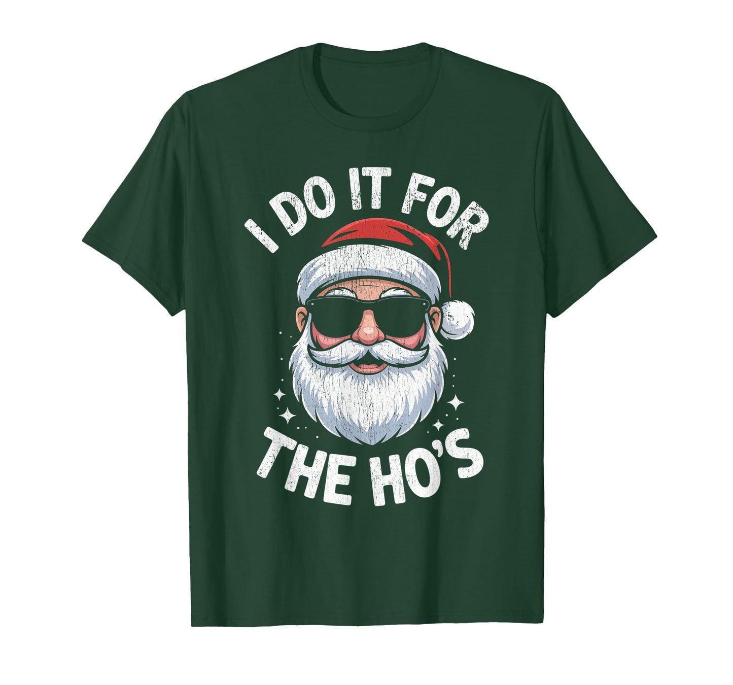 I Do It for The Ho's Funny Christmas Santa T-Shirt