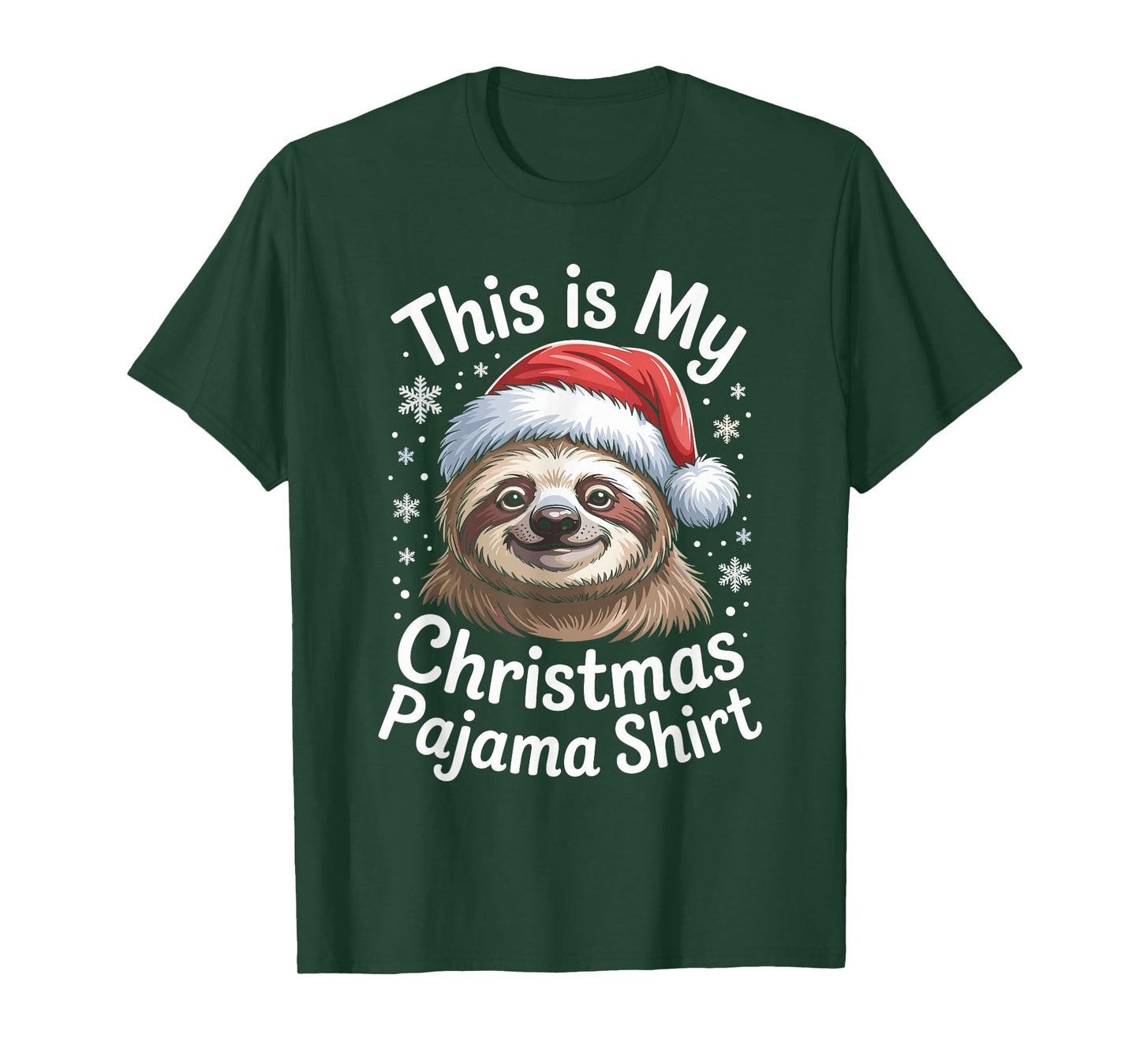 Sloth Santa Hat Christmas Xmas for Men Women T-Shirt