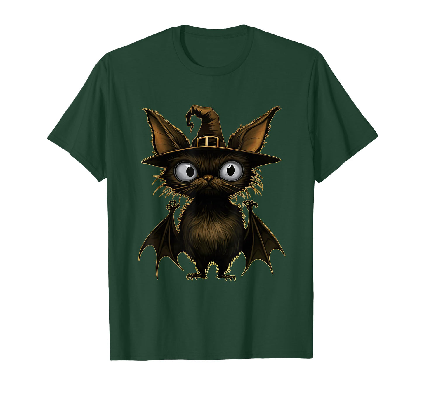 Cute Bat Wearing Witch Hat Trying Be Sc ARY Halloween Bat T-Shirt